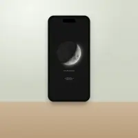 Moon phase print file open on a phone