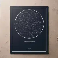 A poster star map print